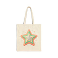 Star Design Cotton Canvas Tote Bag