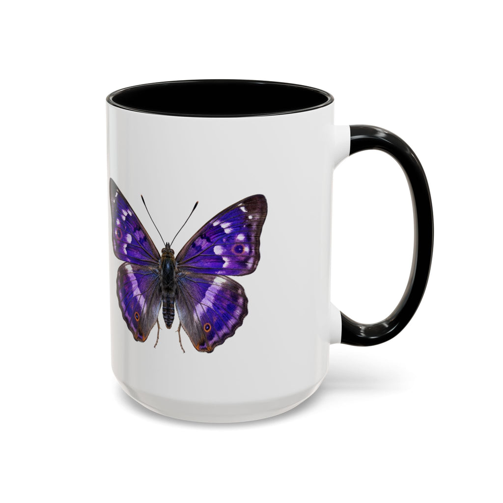 Purple Butterfly Accent Coffee Mug – Elegant Floral Butterfly Ceramic Cup