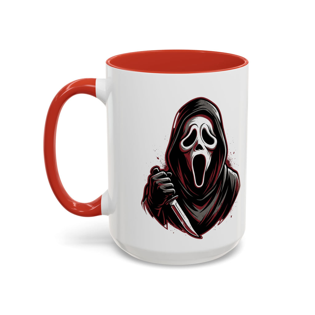 Scream Mask Accent Coffee Mug — Horror Killer Design (11/15oz)