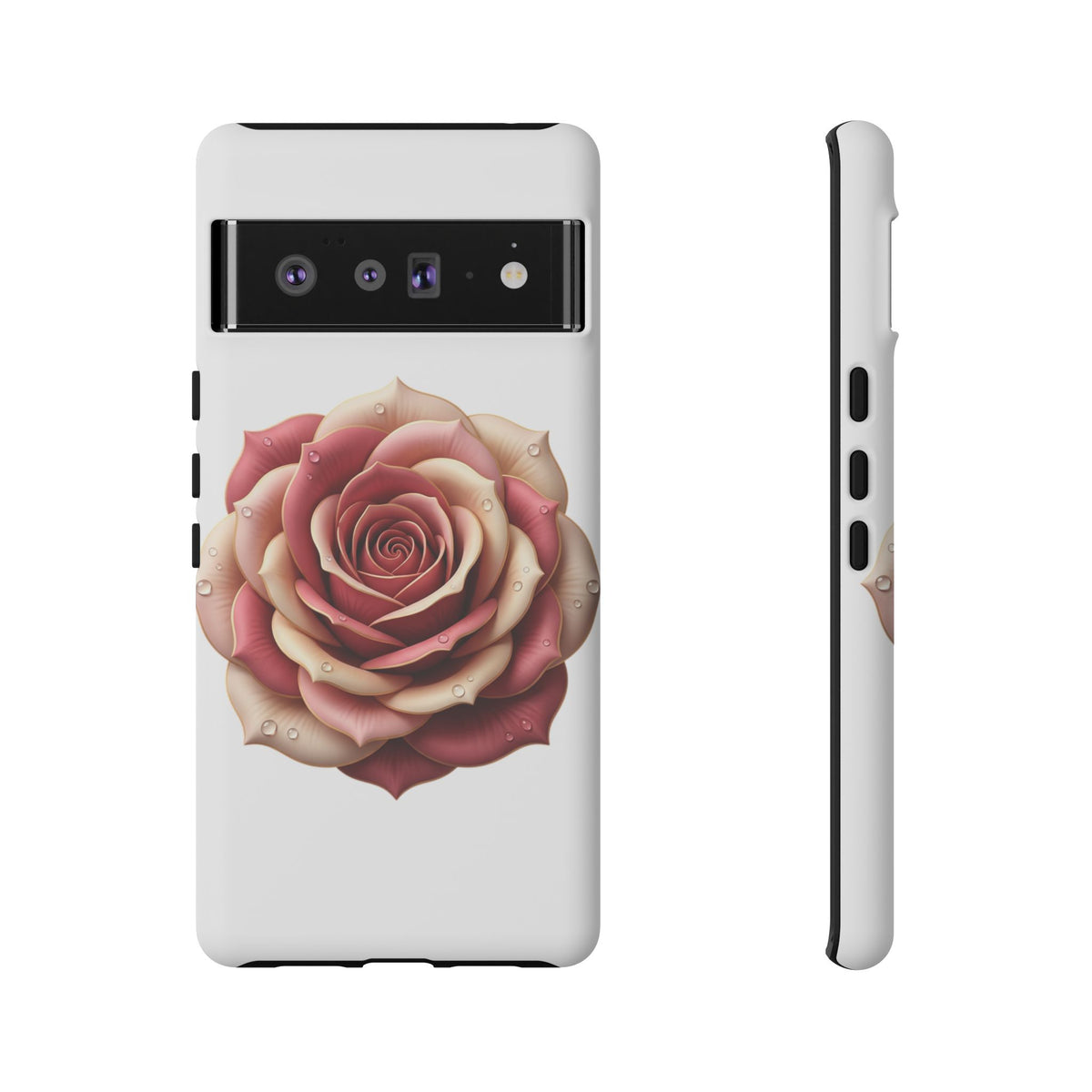 Rose Waterdrop Tough Phone Case — Protective Floral iPhone Cover
