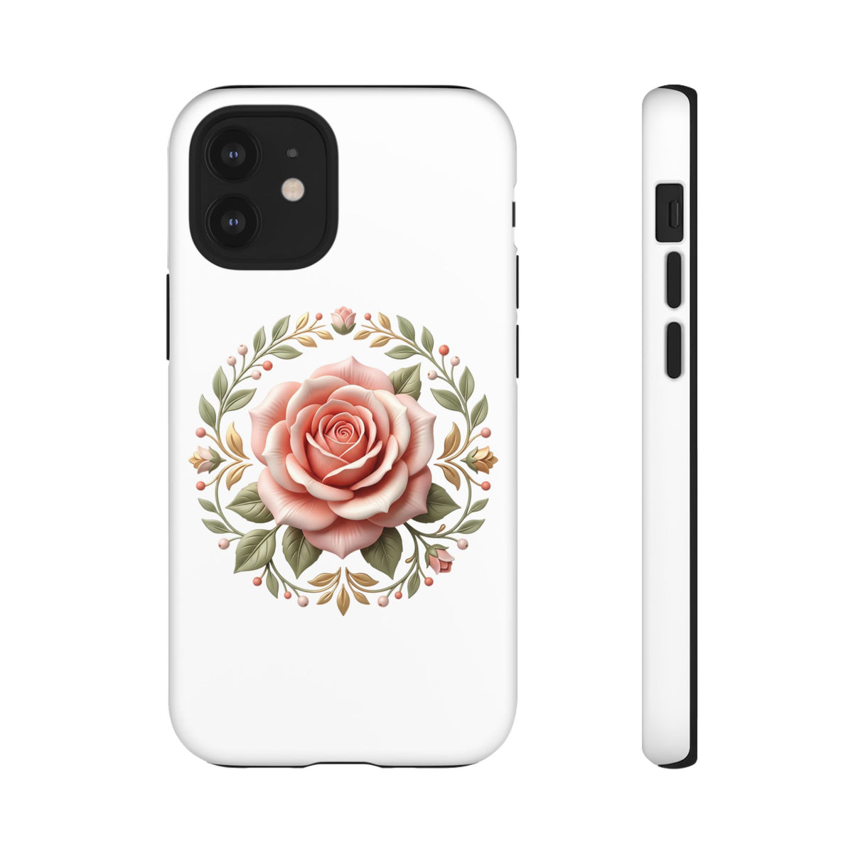 Floral Rose Wreath Tough Phone Case