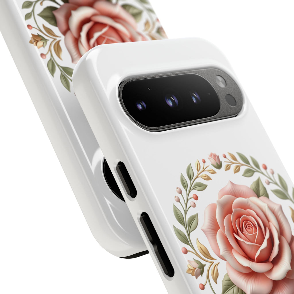 Floral Rose Wreath Tough Phone Case