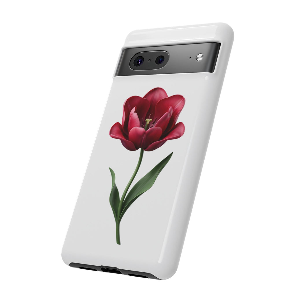 Tulip Floral Tough Phone Case – Protective Blossom iPhone Cover