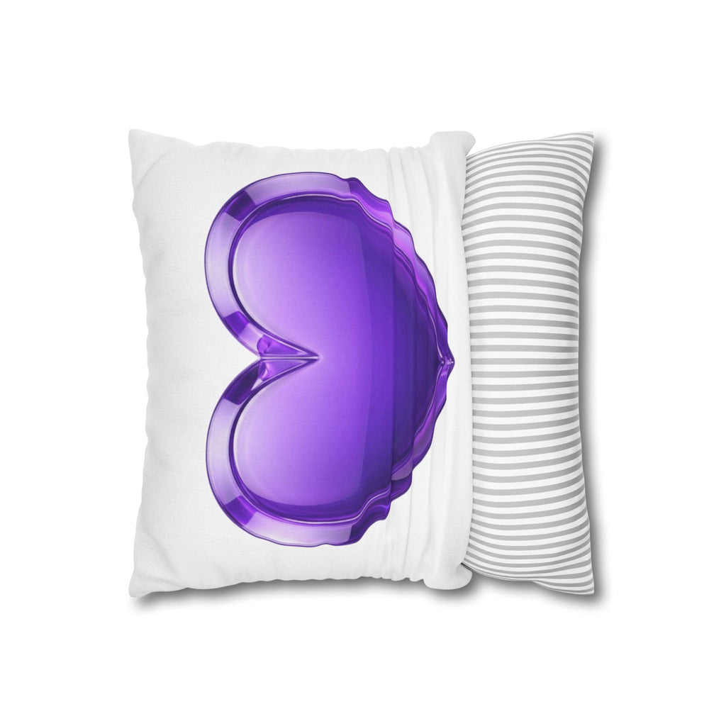 Purple Heart Spun Polyester Square Pillowcase