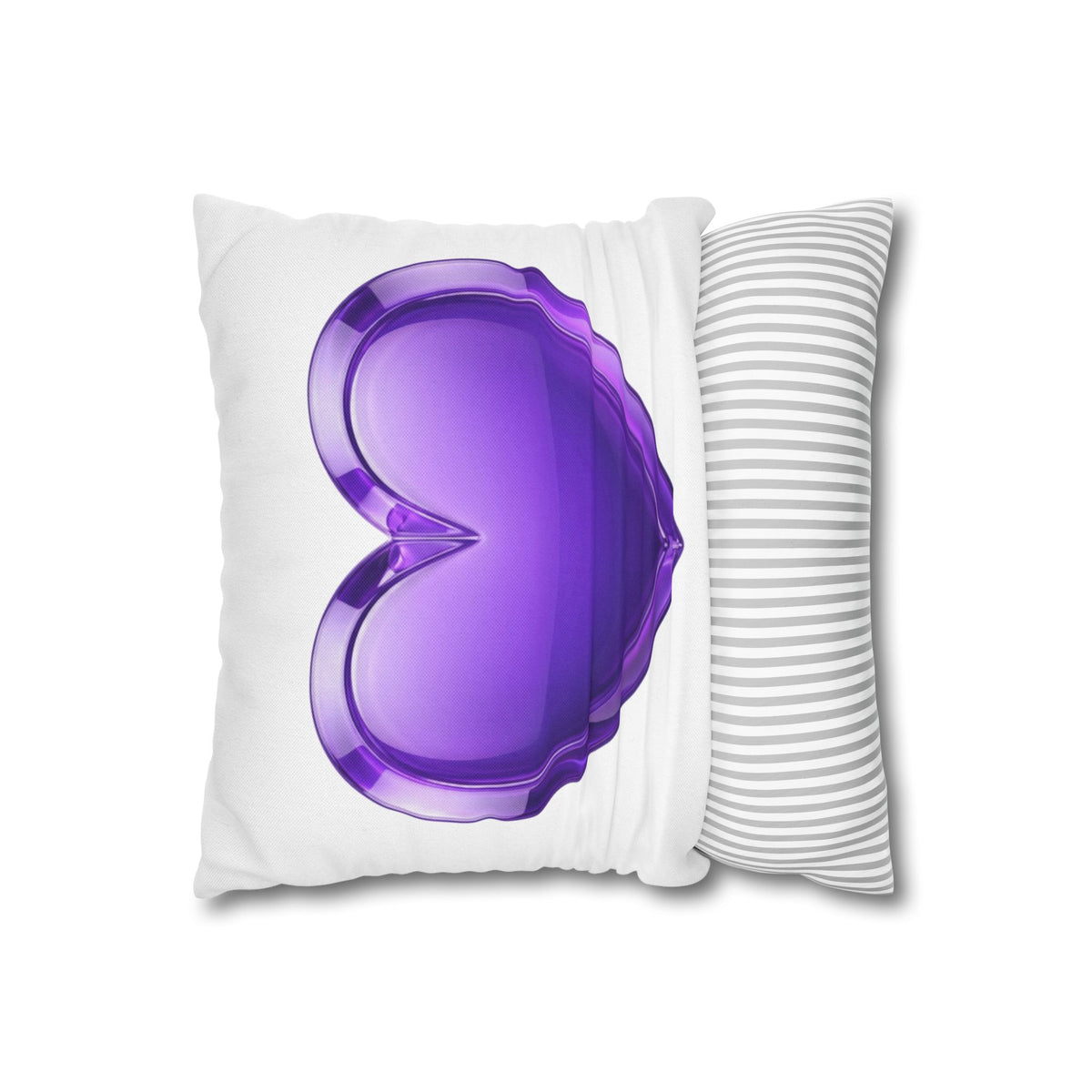 Purple Heart Spun Polyester Square Pillowcase