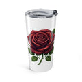 20oz Rose Tumbler - Red Floral Insulated Travel Cup