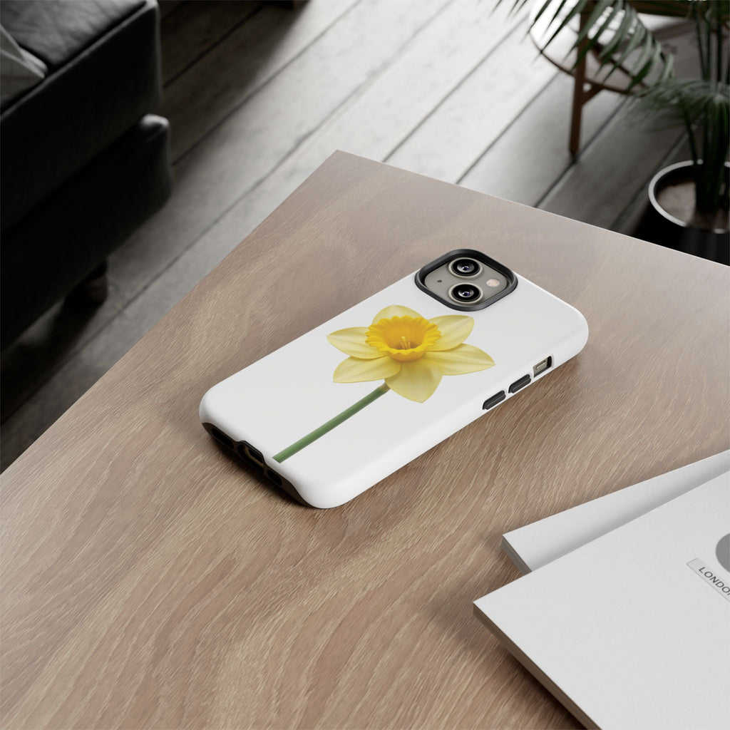 Daffodil Blossom Tough Phone Case — Yellow Spring Floral iPhone Cover