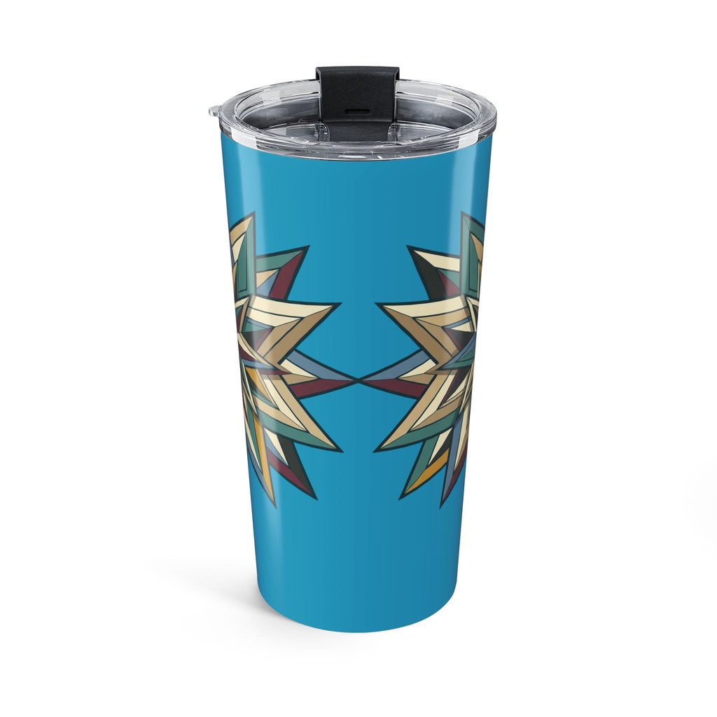 Geometric Star Turquoise Tumbler 20oz