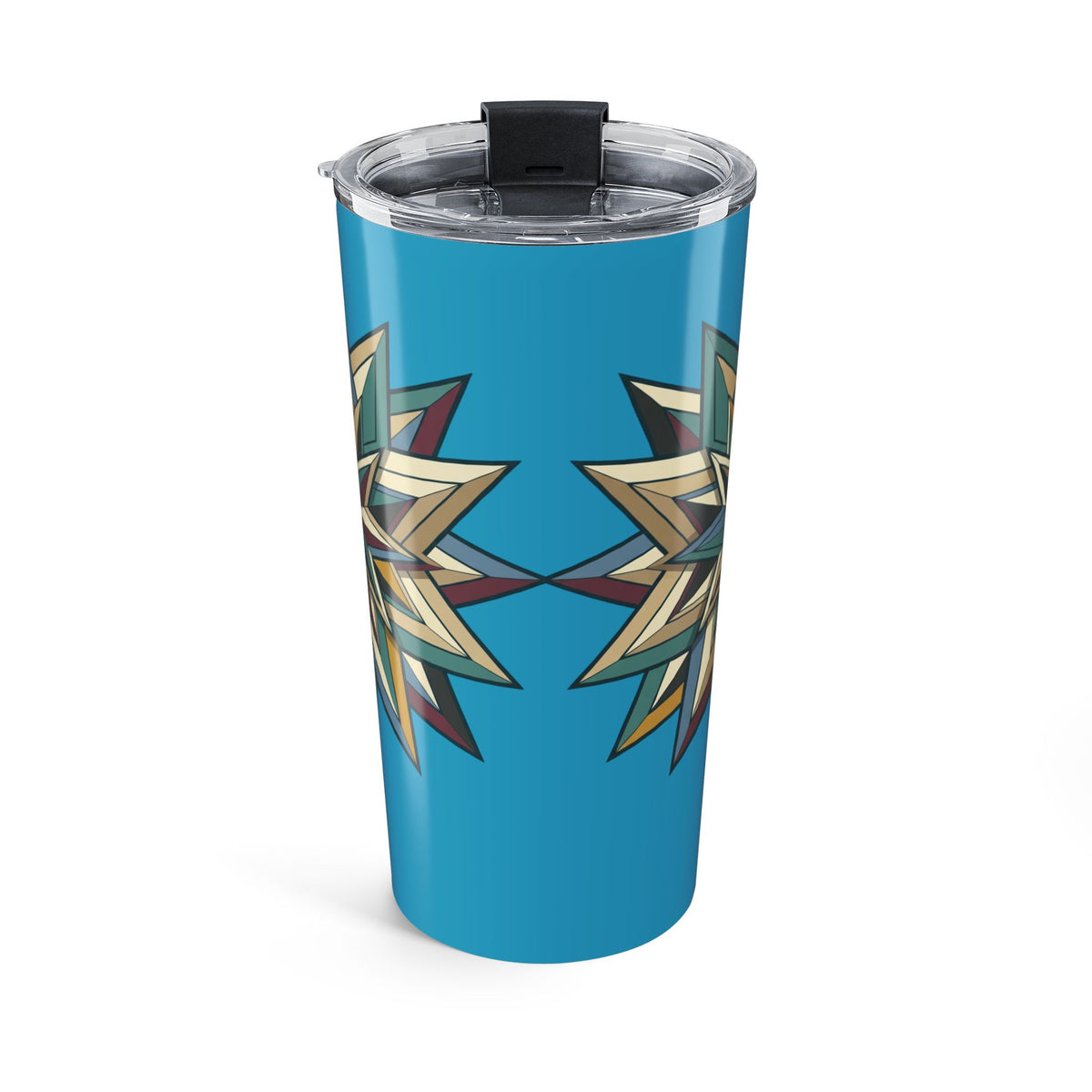 Geometric Star Turquoise Tumbler 20oz