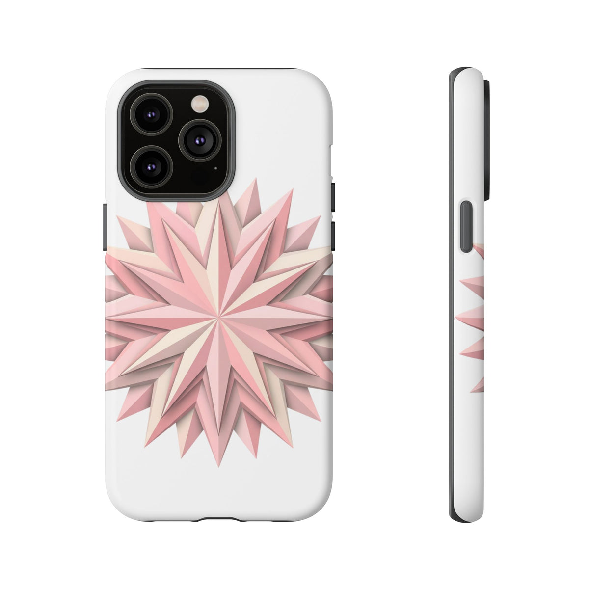 Pink Geometric Star Phone Case — Tough Protective iPhone Cover