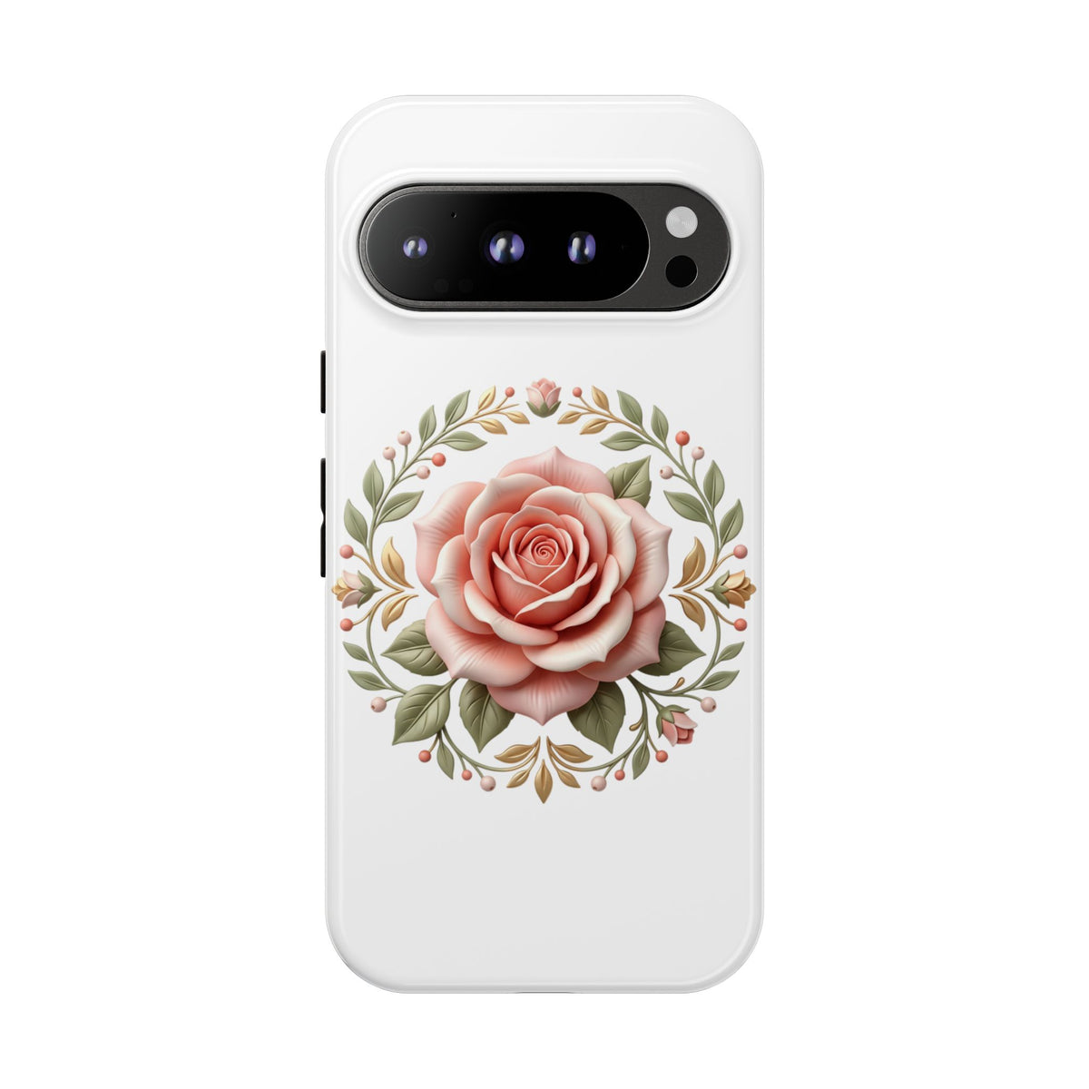 Floral Rose Wreath Tough Phone Case