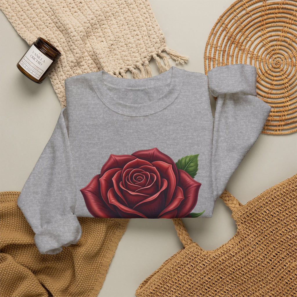 Rose Graphic Crewneck Sweatshirt