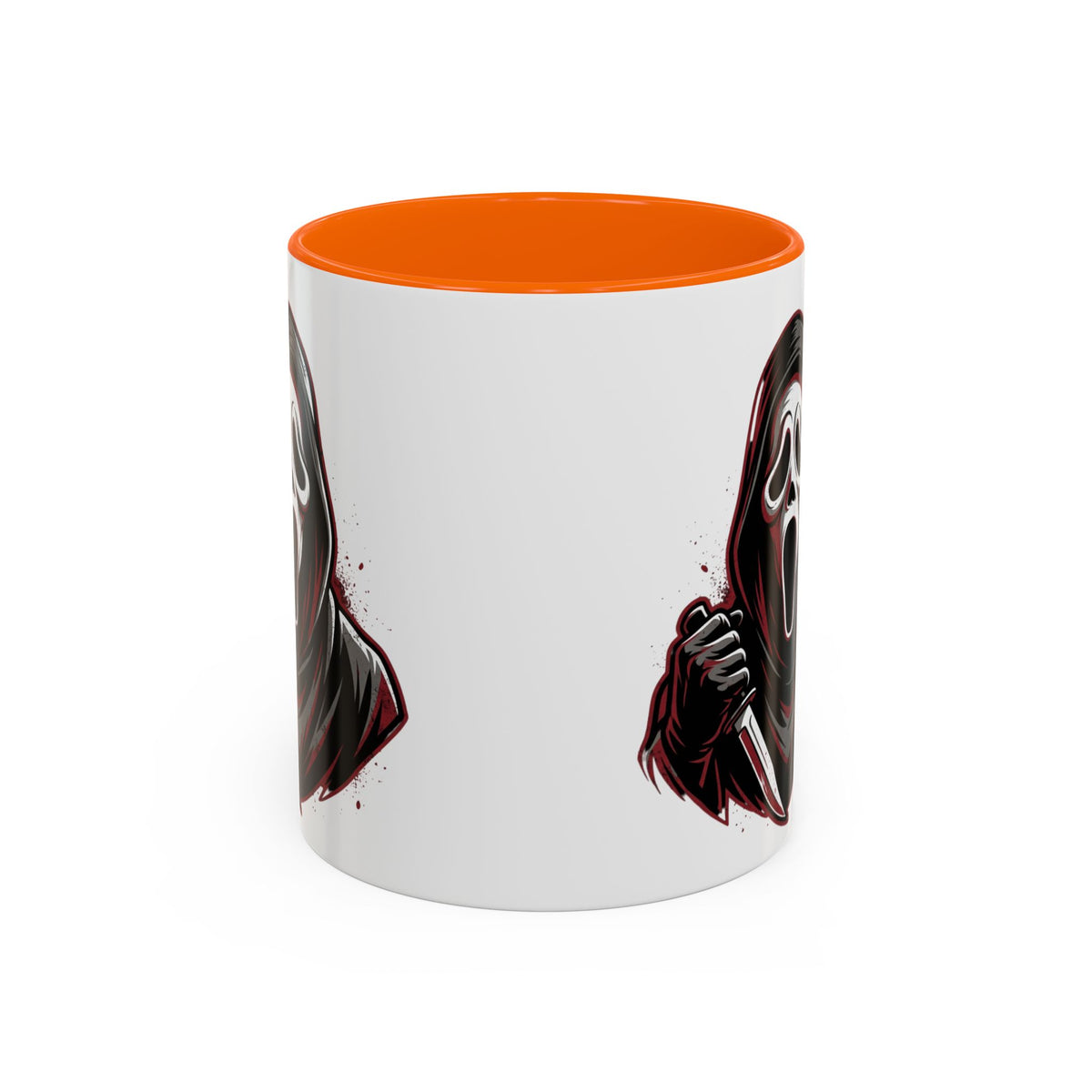 Scream Mask Accent Coffee Mug — Horror Killer Design (11/15oz)