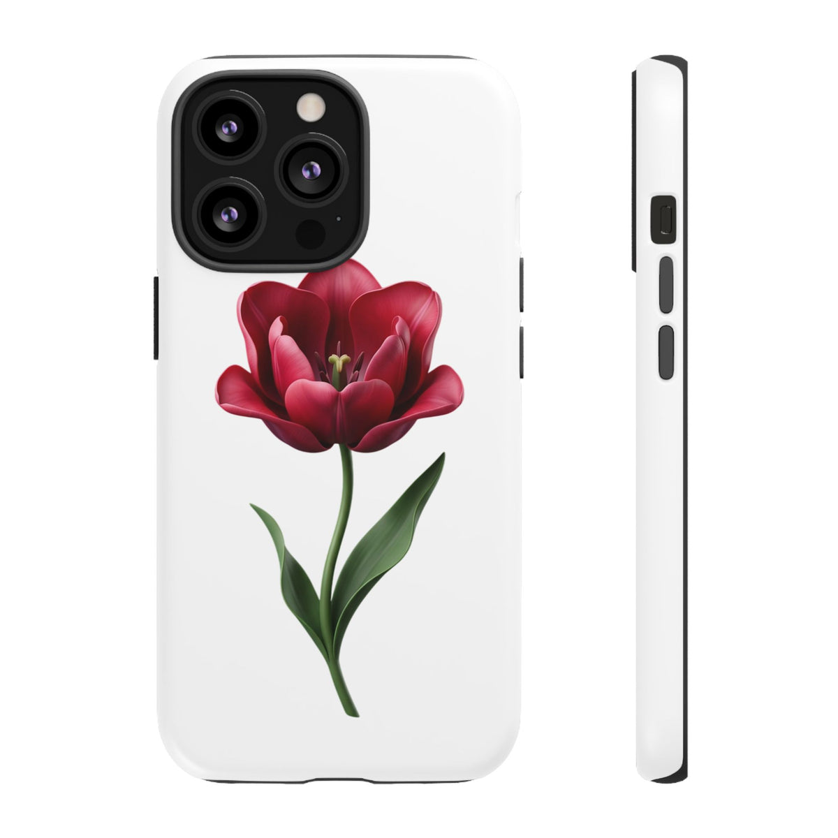 Tulip Floral Tough Phone Case – Protective Blossom iPhone Cover