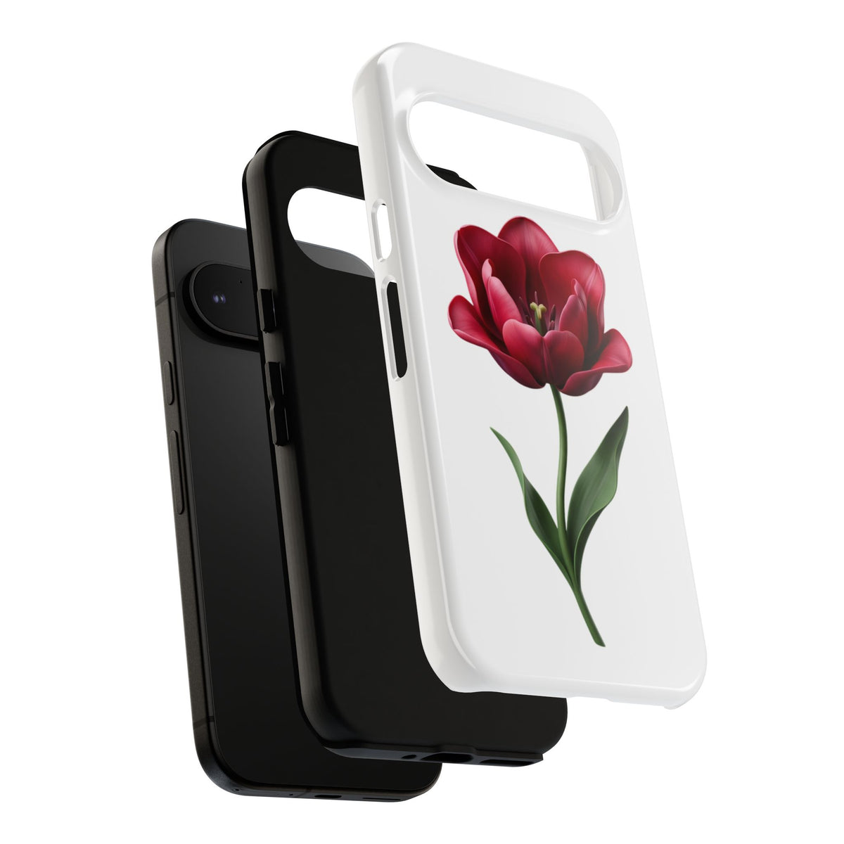 Tulip Floral Tough Phone Case – Protective Blossom iPhone Cover