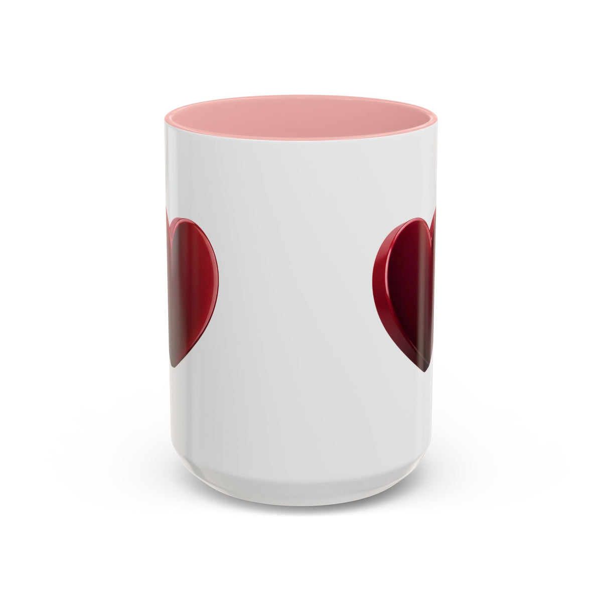 Heart Accent Coffee Mug – Red 3D Heart Design, Valentine’s Day Gift