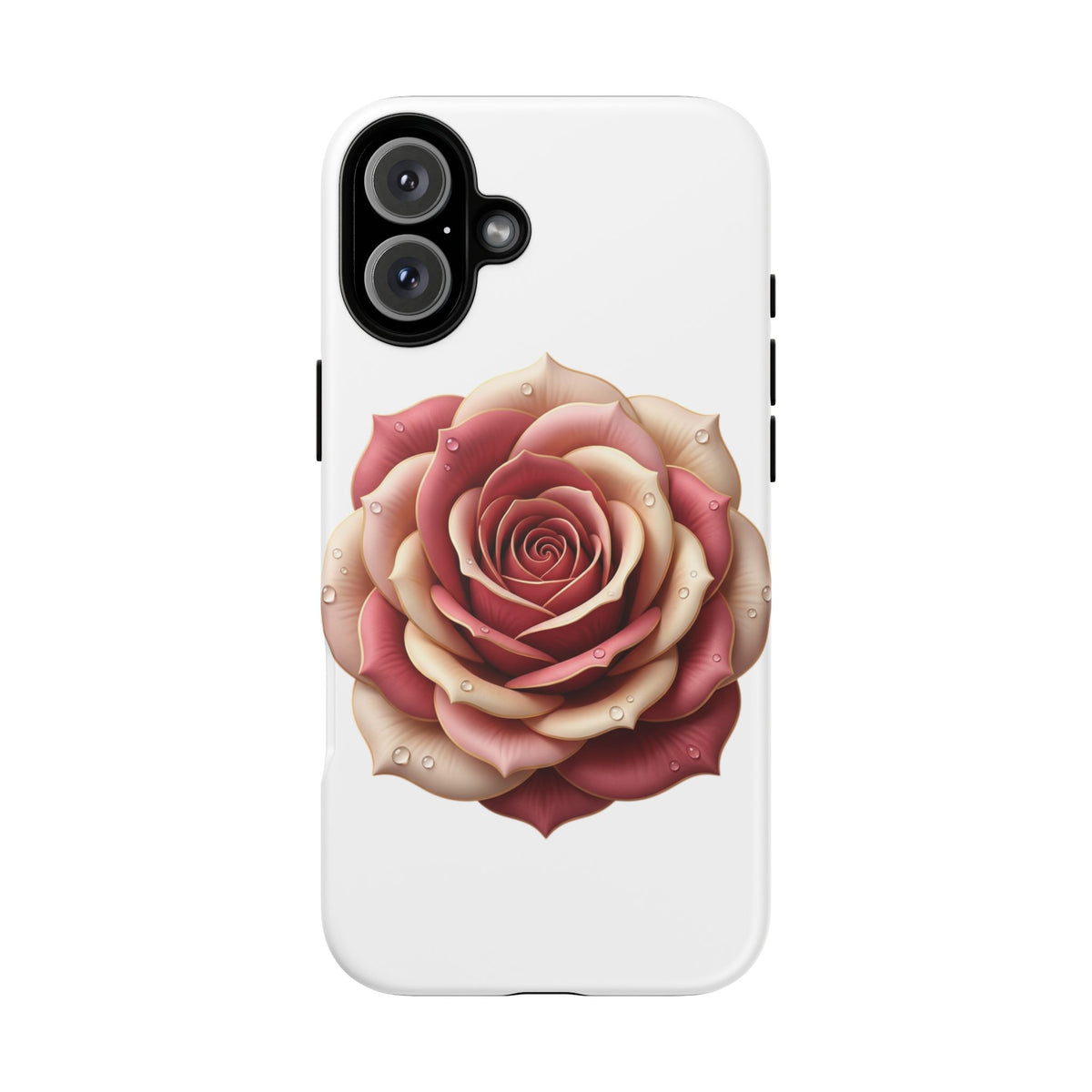Rose Waterdrop Tough Phone Case — Protective Floral iPhone Cover