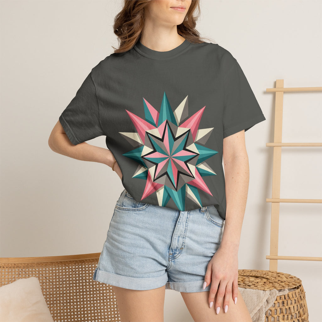 Geometric Starburst Graphic T-Shirt