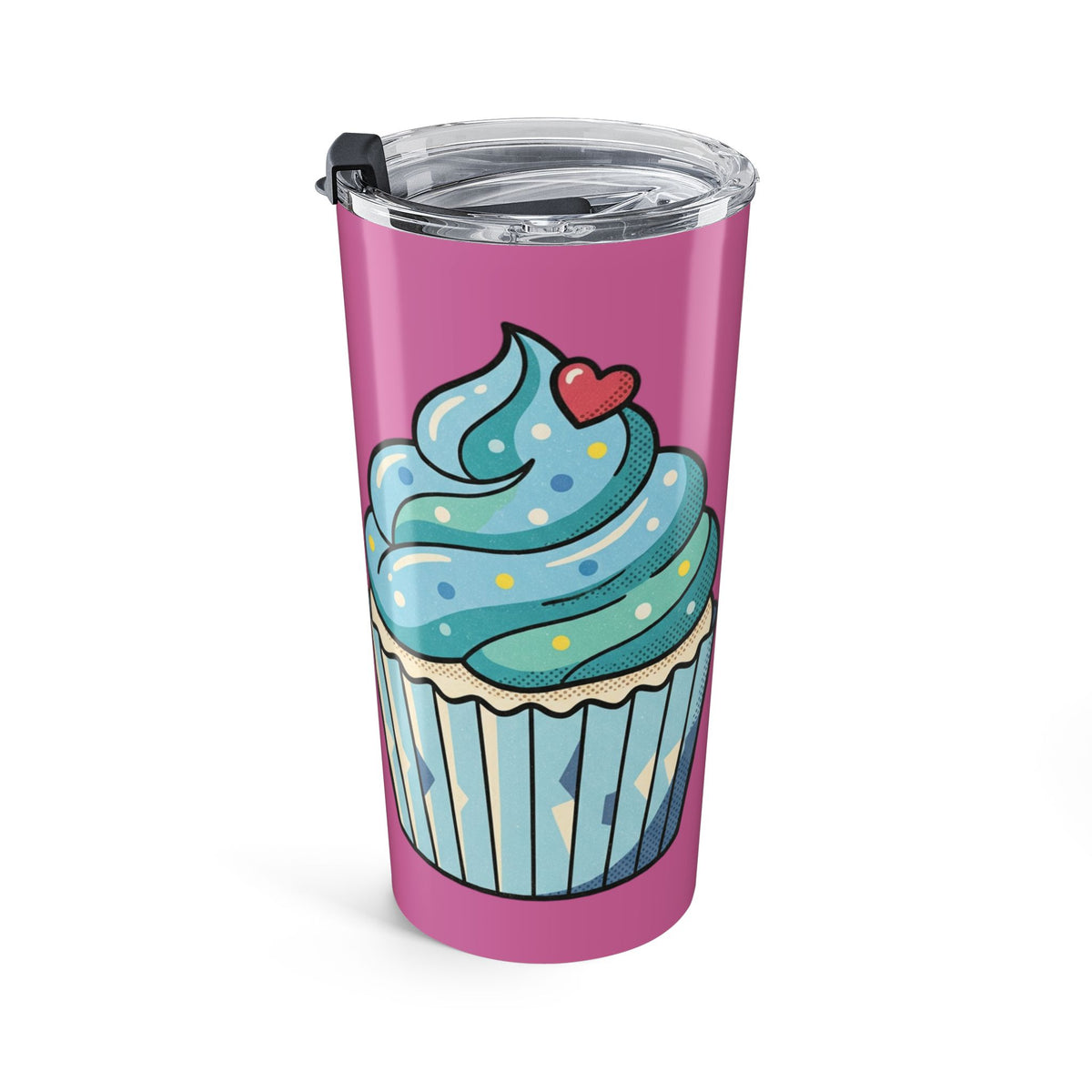 Blue Cupcake Frosting Tumbler 20oz- Light Pink