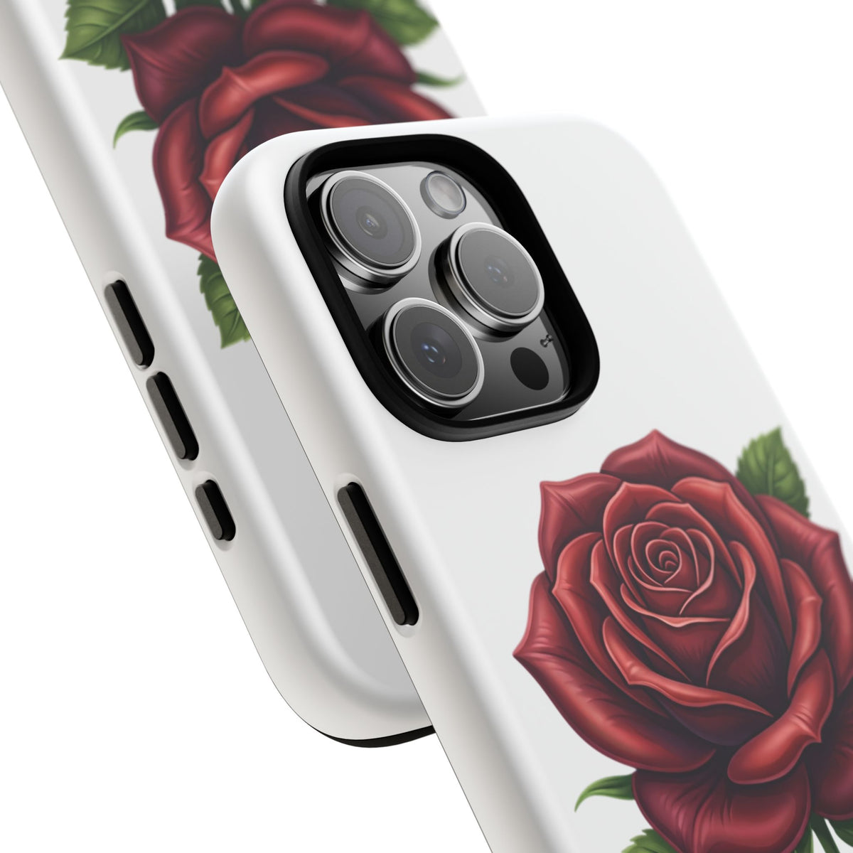 Rose Phone Case — Vintage Red Rose Floral Protective Cover