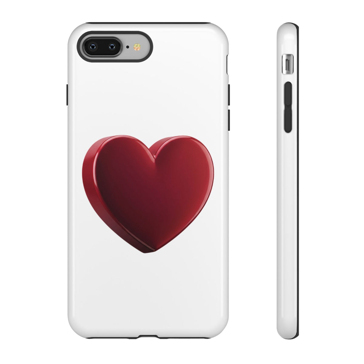 Heart Tough Phone Case - Red 3D Heart Protective Phone Case
