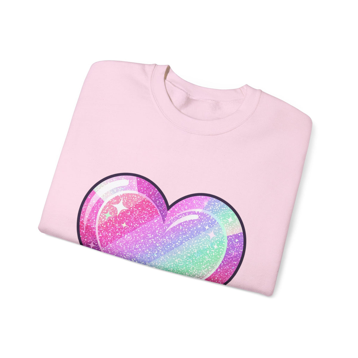 Pastel Sparkle Heart Sweatshirt