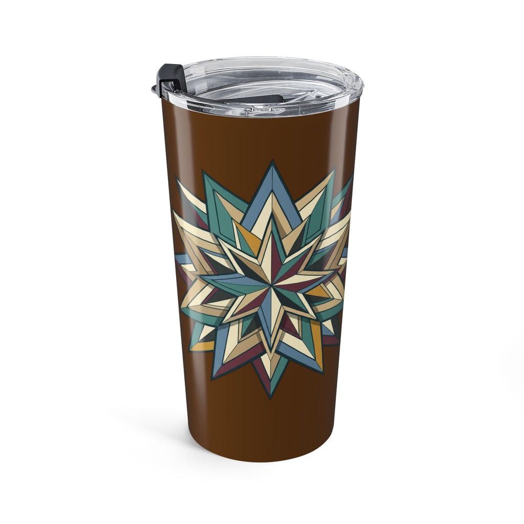 Geometric Star 20oz Tumbler — Southwestern Brown Travel Mug