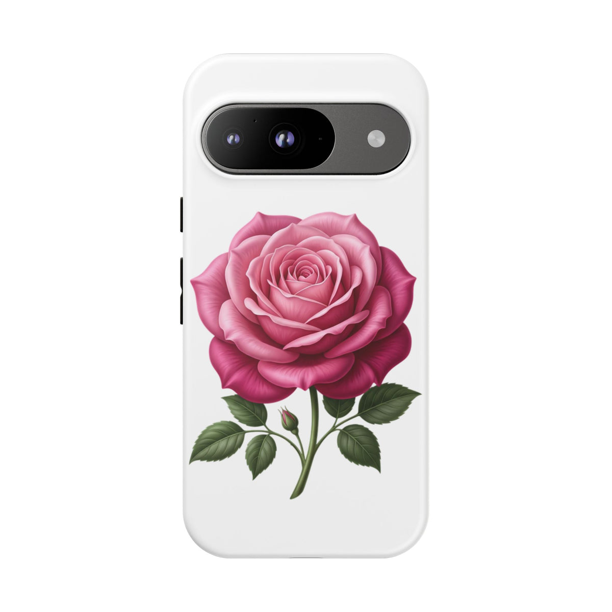 Pink Rose Tough Phone Case — Floral Protective iPhone Cover