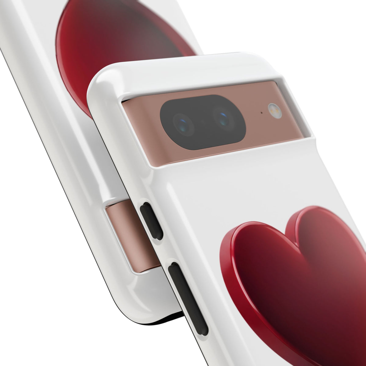 Heart Tough Phone Case - Red 3D Heart Protective Phone Case
