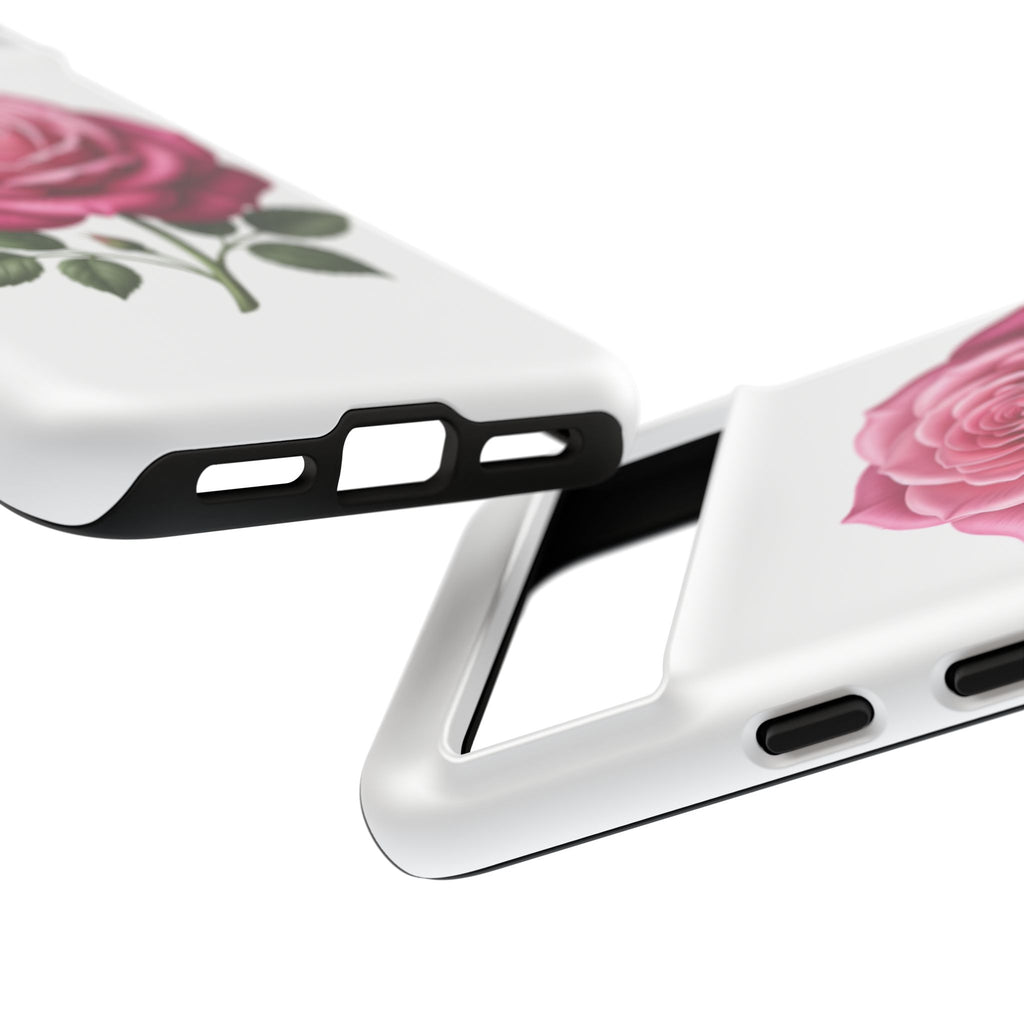 Pink Rose Tough Phone Case — Floral Protective iPhone Cover