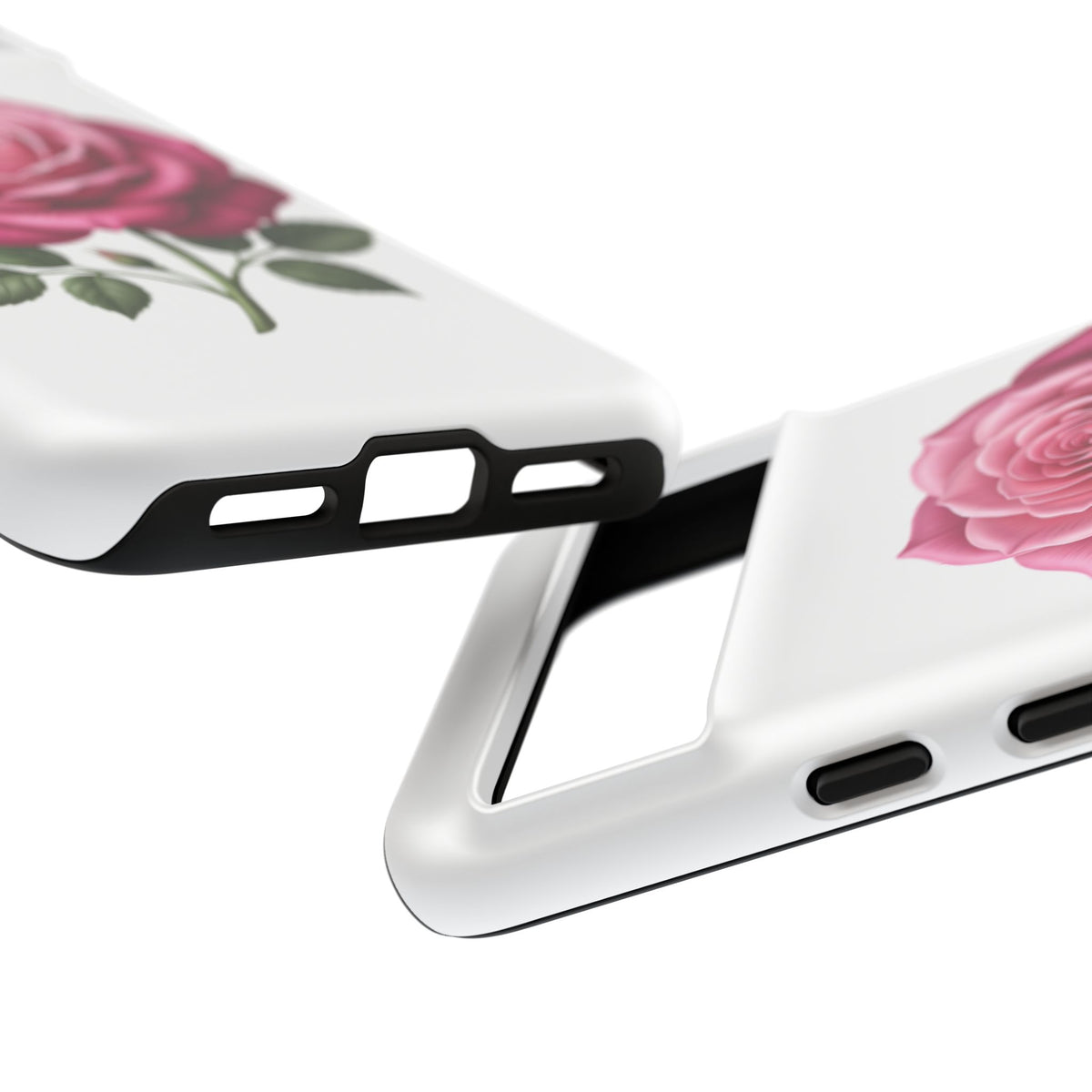 Pink Rose Tough Phone Case — Floral Protective iPhone Cover