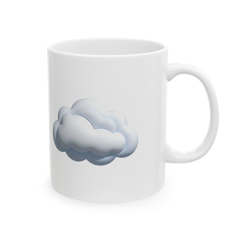 Cloud Design Ceramic Mug — Cute Floating Clouds Coffee Cup (11oz & 15oz)