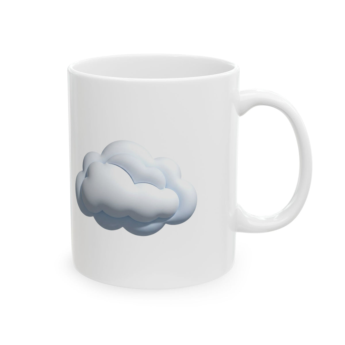 Cloud Design Ceramic Mug — Cute Floating Clouds Coffee Cup (11oz & 15oz)