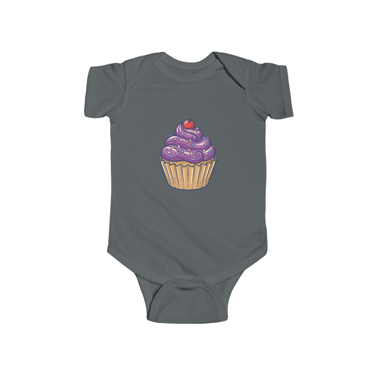 Purple Cupcake Infant Fine Jersey Bodysuit