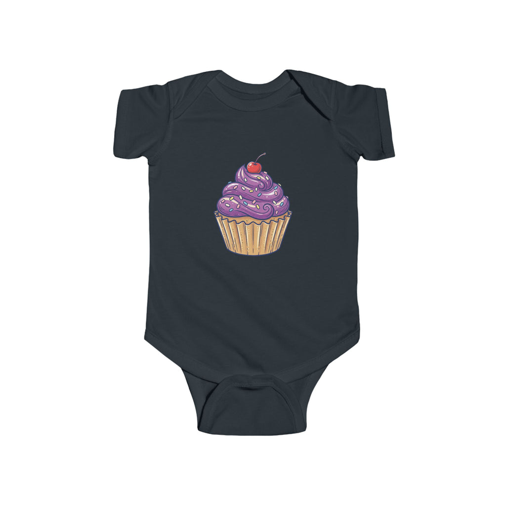 Purple Cupcake Infant Fine Jersey Bodysuit