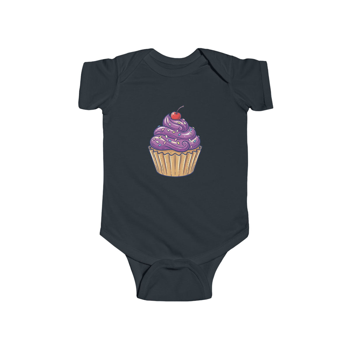 Purple Cupcake Infant Fine Jersey Bodysuit