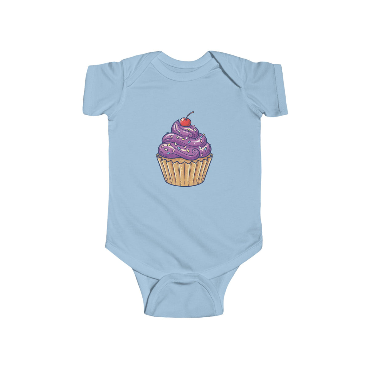 Purple Cupcake Infant Fine Jersey Bodysuit