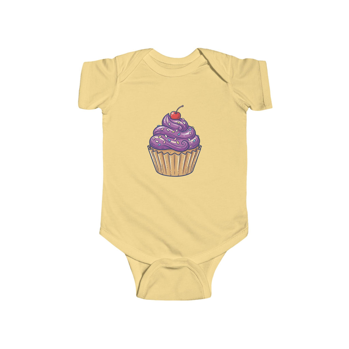 Purple Cupcake Infant Fine Jersey Bodysuit