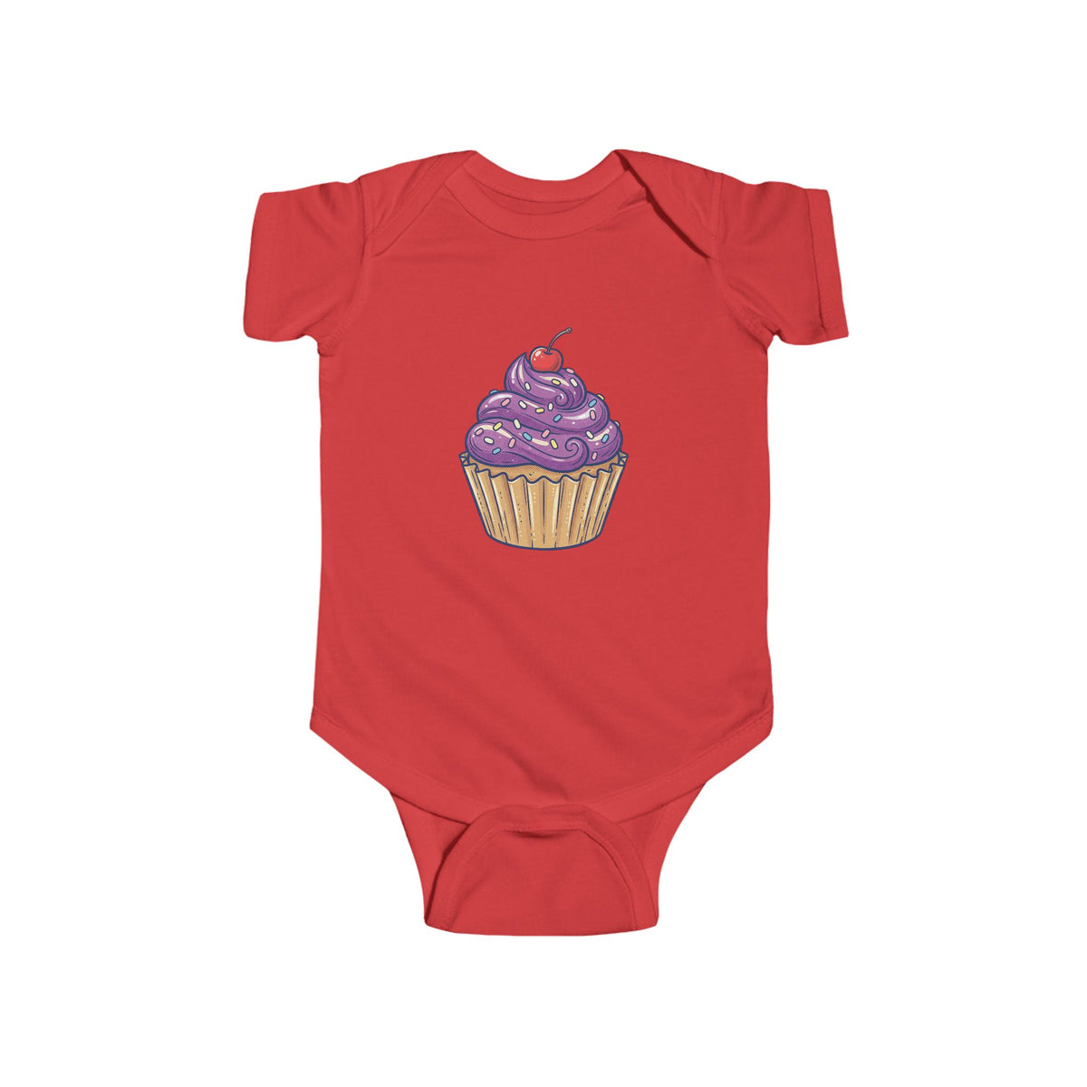 Purple Cupcake Infant Fine Jersey Bodysuit