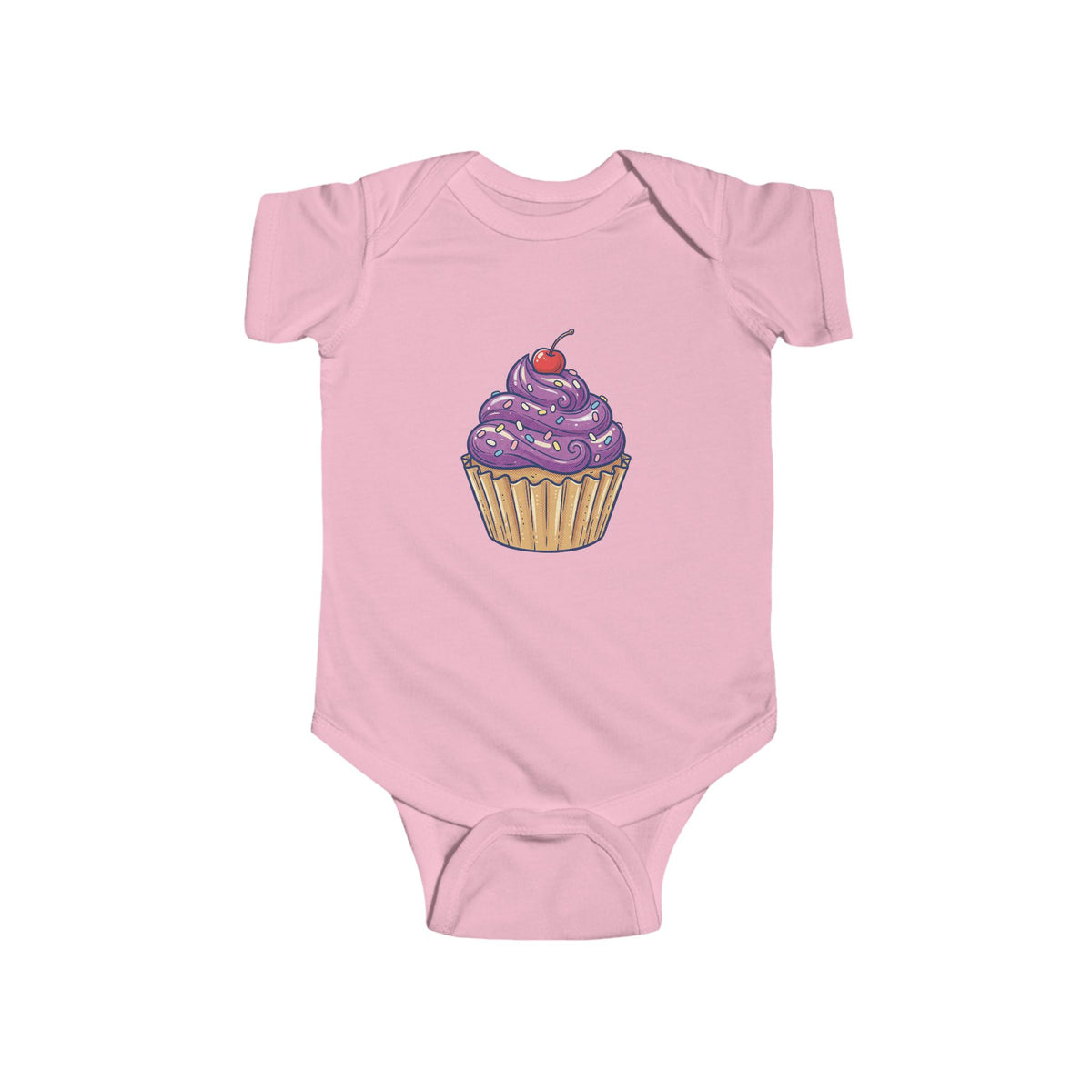 Purple Cupcake Infant Fine Jersey Bodysuit