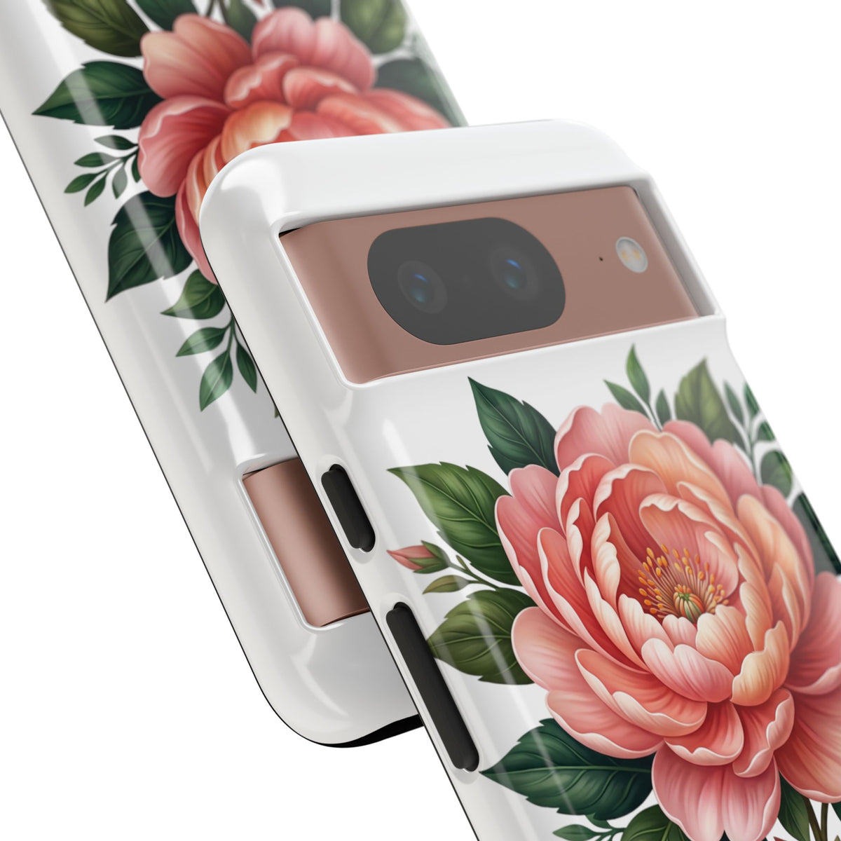 Floral Peony Tough Phone Case — Protective Botanical iPhone Cover