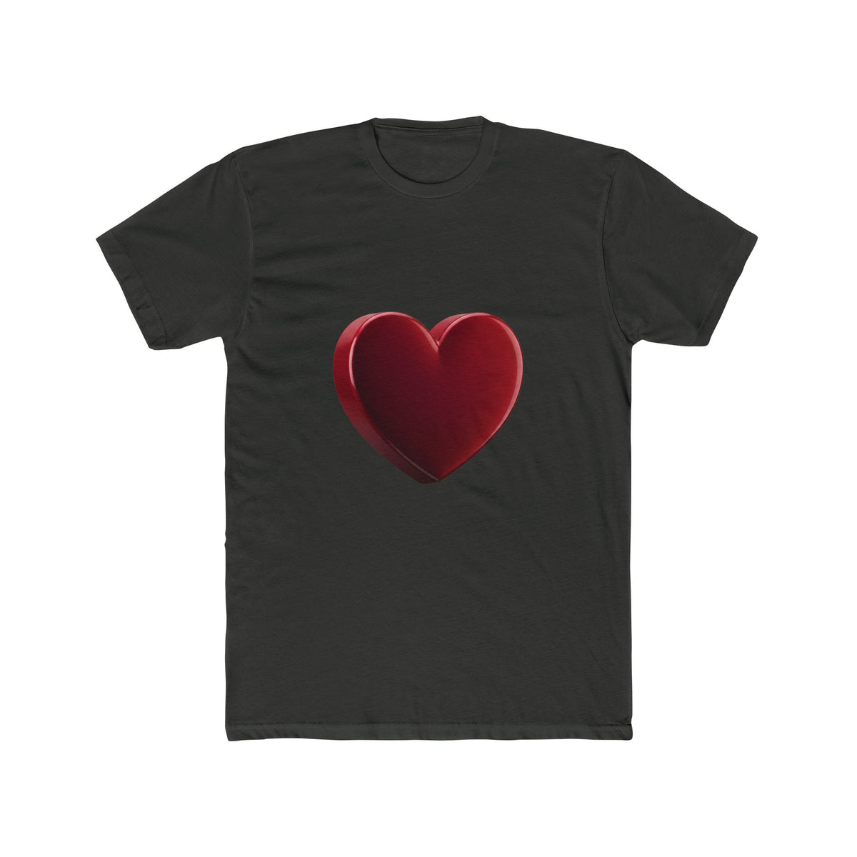 Red Heart Graphic Tee — Minimal Valentine Love Shirt