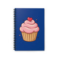 Pink Cupcake Spiral Notebook - Ruled Line- Navy
