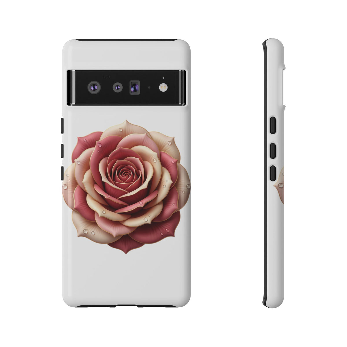 Rose Waterdrop Tough Phone Case — Protective Floral iPhone Cover