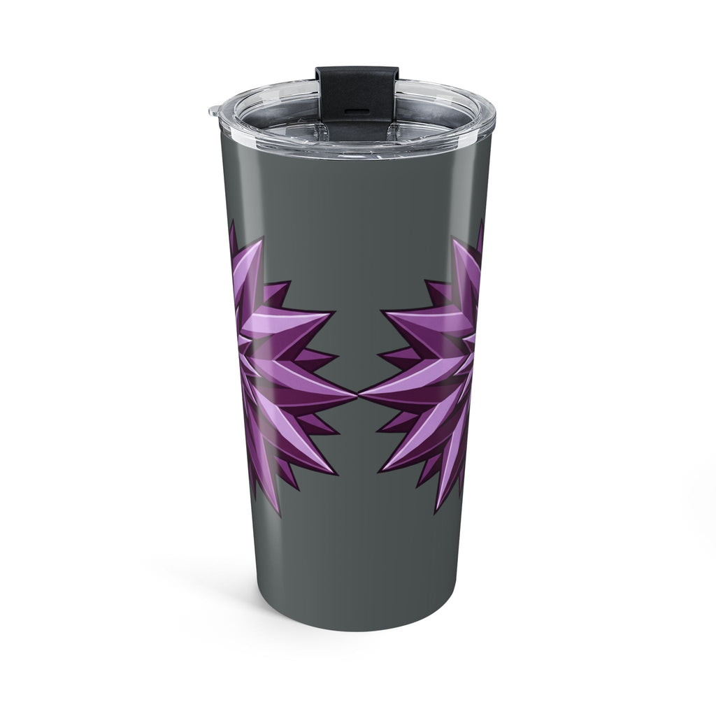 20oz Purple Starburst Travel Tumbler-Dark Grey