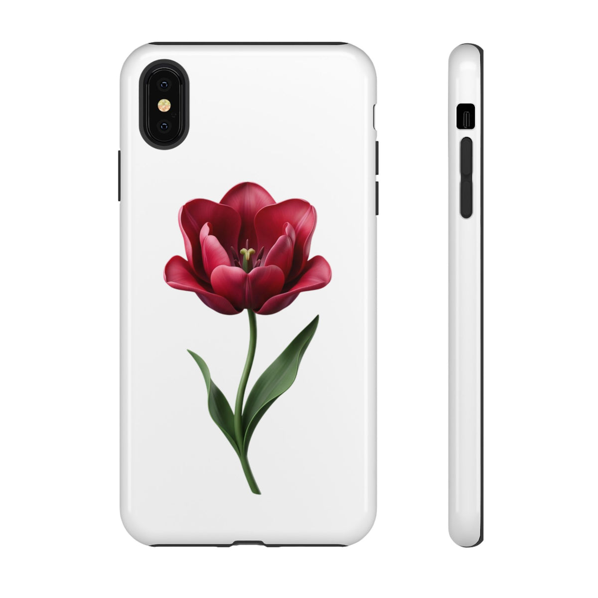 Tulip Floral Tough Phone Case – Protective Blossom iPhone Cover