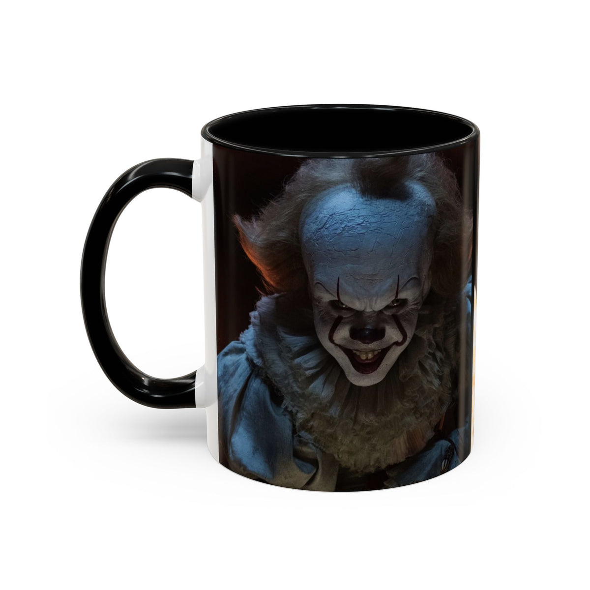 Creepy Pennywise Horror Coffee Mug — Scary Clown Accent Mug (11/15oz)