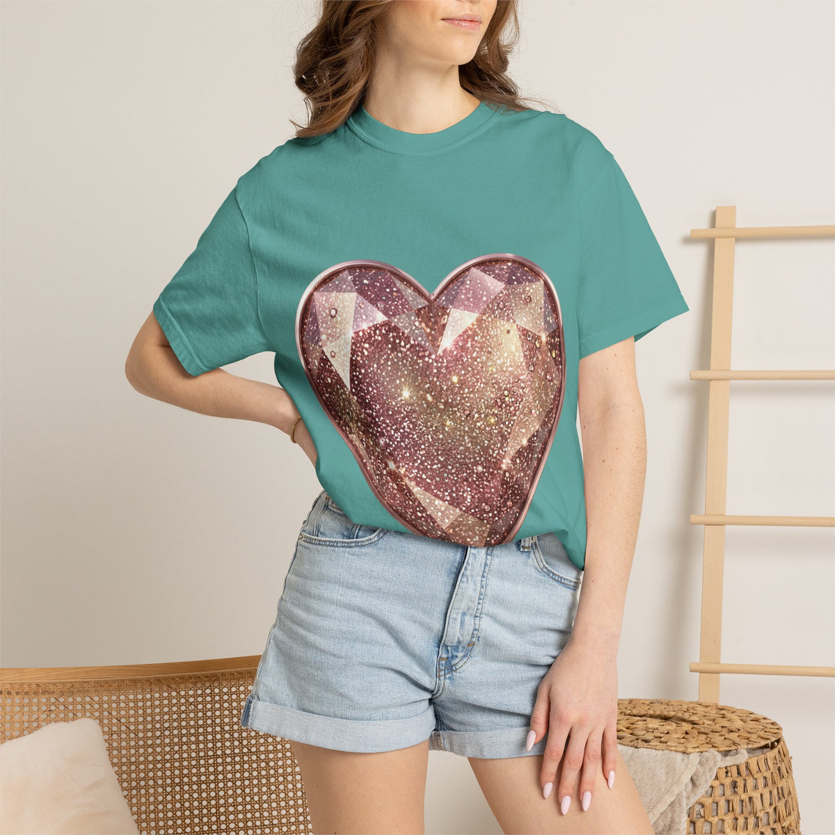 Glitter Gem Heart T-Shirt