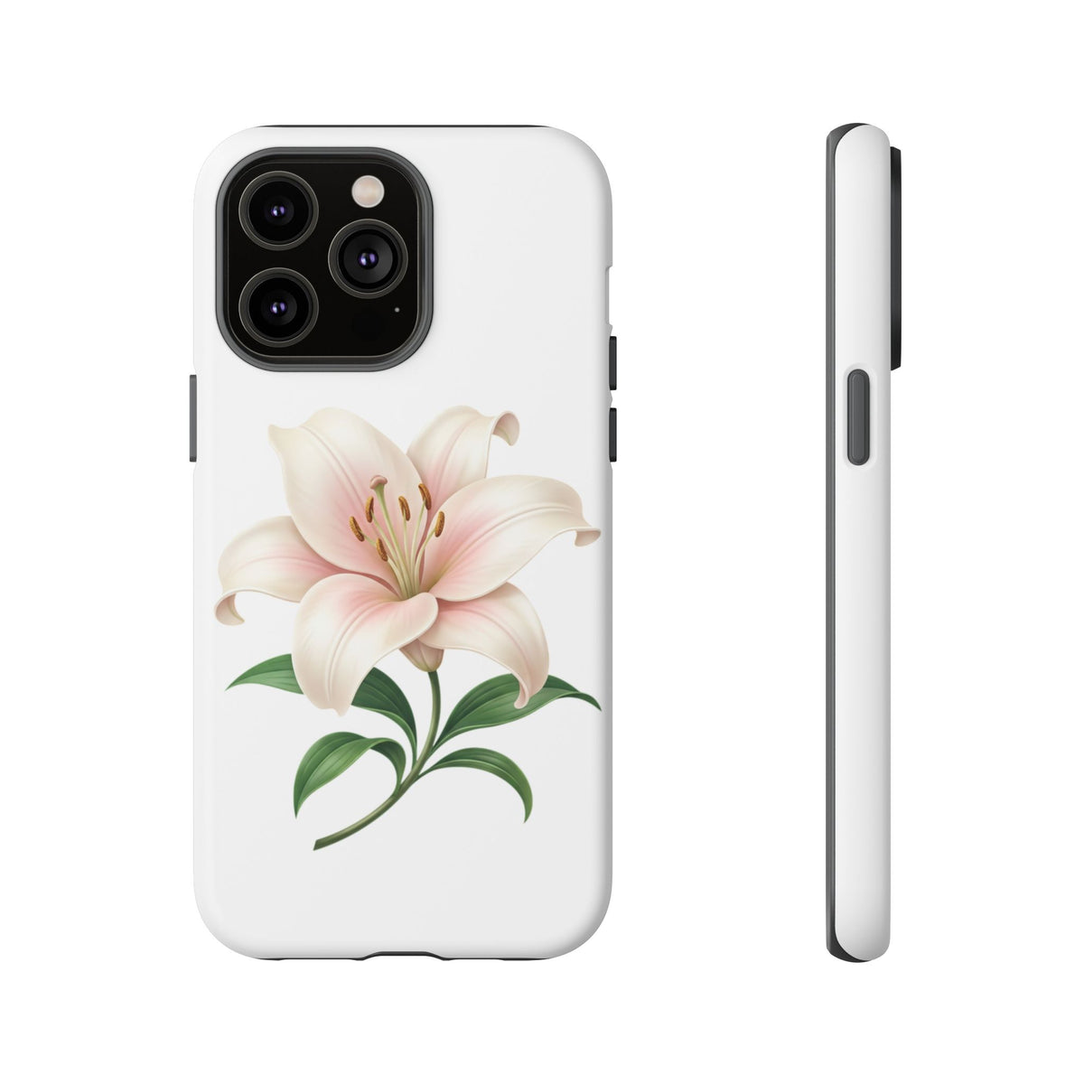 Floral Lily Phone Case — Pink Lily Tough Protective Cover