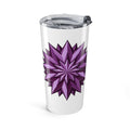 20oz Purple Starburst Tumbler — Insulated Travel Cup-White